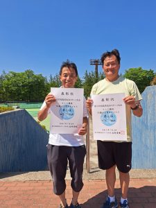 第７６回福島県総合体育大会テニス競技成年の部５５歳男子ダブルス入賞者
