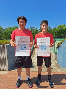 第７６回福島県総合体育大会テニス競技成年の部一般男子ダブルス入賞者