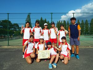 第３７回福島県中学生テニス選手権女子団体戦３位