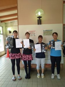 第４１回秋田杯テニスの日記念ダブルステニス選手権大会一般女子入賞者