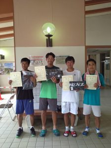 第４１回秋田杯テニスの日記念ダブルステニス選手権大会男子４５歳以上入賞者