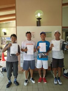 第４１回秋田杯テニスの日記念ダブルステニス選手権大会男子５５歳以上入賞者