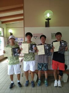 第４１回秋田杯テニスの日記念ダブルステニス選手権大会一般男子Ａ級入賞者