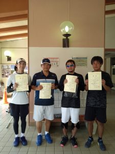 第４１回秋田杯テニスの日記念ダブルステニス選手権大会一般男子Ｂ級入賞者