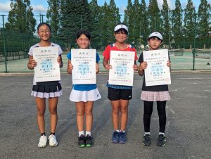 第７６回福島県総合体育大会テニス競技スポーツ少年団の部小学生女子シングルス入賞者
