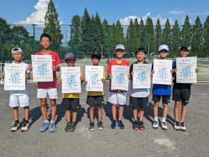 第７６回福島県総合体育大会テニス競技スポーツ少年団の部小学生男子ダブルス入賞者