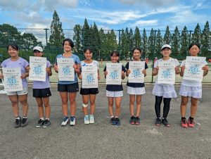 第７６回福島県総合体育大会テニス競技スポーツ少年団の部中学生女子ダブルス入賞者