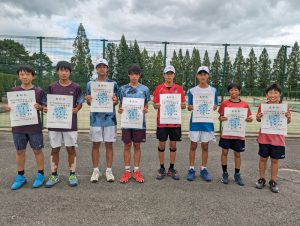 第７６回福島県総合体育大会テニス競技スポーツ少年団の部中学生男子ダブルス入賞者