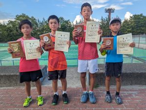 第３７回福島県秋季小学生テニス選手権大会男子シングルス入賞者