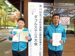 第４６回あづま総合運動公園庭球場オープン記念ダブルステニス大会４５歳男子の部優勝