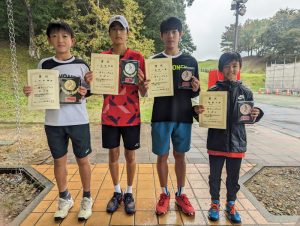 第１３回福島空港公園杯秋季選抜ジュニアシングルステニス大会男子シングルス入賞者