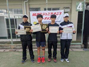 ＭＵＦＧジュニアテニストーナメント２０２４福島県予選会男子シングルス入賞者