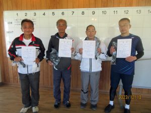 第５０回福島県ダブルステニス選手権大会６０歳男子の部入賞者