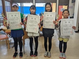 第４３回福島県春季選抜ジュニアシングルス選手権大会Ｕ１２女子シングルス入賞者