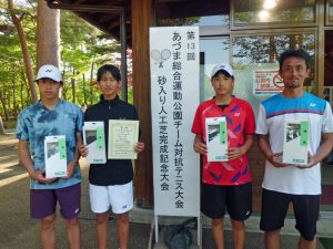 第１３回あづま総合運動公園チーム対抗テニス大会男子の部優勝