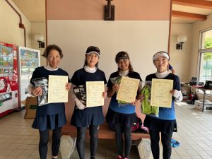 第４２回秋田杯テニスの日記念ダブルステニス選手権大会４０歳女子ダブルス入賞者