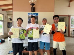 第４２回秋田杯テニスの日記念ダブルステニス選手権大会５５歳男子ダブルス入賞者