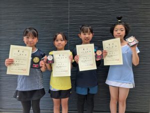 福島県春季Ｕ１０グリーンボールテニス選⼿権⼤会女子シングルス入賞者