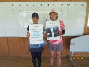 第７８回福島県総合スポーツ大会テニス競技一般の部４０歳女子シングルス入賞者
