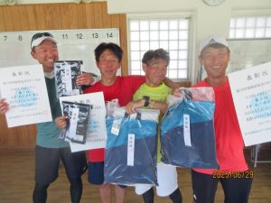 第７８回福島県総合スポーツ大会テニス競技一般の部４５歳男子ダブルス入賞者