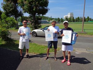 第７８回福島県総合スポーツ大会テニス競技一般の部６０歳男子シングルス入賞者