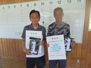 第７８回福島県総合スポーツ大会テニス競技一般の部６５歳男子ダブルス入賞者