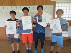 第７８回福島県総合スポーツ大会テニス競技一般の部一般男子シングルス入賞者