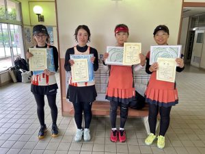 第４３回秋田杯テニスの日記念ダブルステニス選手権大会４０歳以上女子入賞者