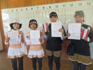 第４８回福島県秋季ダブルステニス選手権大会結果４５歳女子ダブルス入賞者
