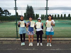 第３９回福島県中学生新人テニス選手権大会女子シングルス入賞者