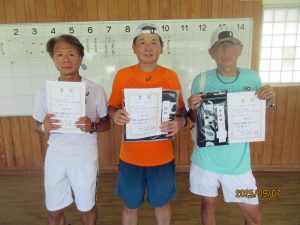 第４６回中尾杯福島県シングルステニス選手権大会６０歳男子入賞者