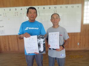 第４６回中尾杯福島県シングルステニス選手権大会７０歳男子入賞者