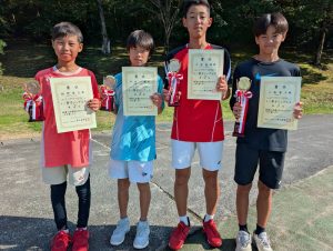 第１５回福島空港公園杯秋季選抜Ｊｒシングルス男子入賞者