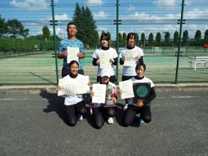第３９回福島県中学生新人テニス選手権大会団体戦女子優勝