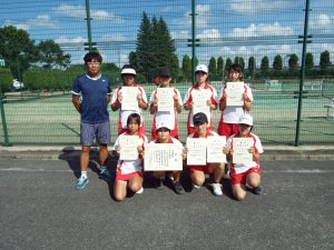 第３９回福島県中学生新人テニス選手権大会団体戦女子２位