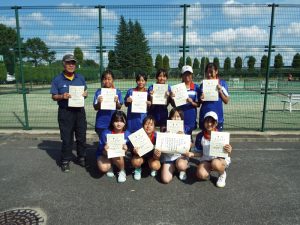 第３９回福島県中学生新人テニス選手権大会団体戦女子３位