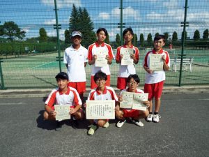 第３９回福島県中学生新人テニス選手権大会団体戦男子２位