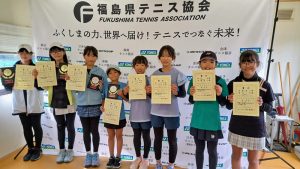 第３９回福島県秋季小学生テニス選手権大会女子ダブルス入賞者