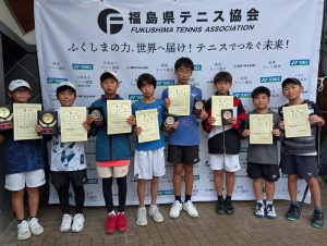 第３９回福島県秋季小学生テニス選手権大会男子ダブルス入賞者