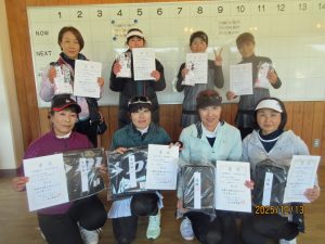 第５２回福島県ダブルステニス選手権大会一般の部４０歳女子入賞者