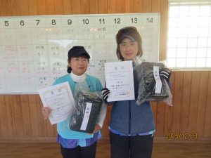 第５２回福島県ダブルステニス選手権大会一般の部５０歳女子入賞者