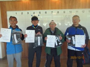 第５２回福島県ダブルステニス選手権大会一般の部６０歳男子入賞者